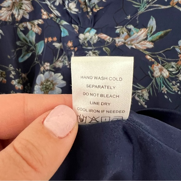 NSR Women’s Navy Floral Dress - Size Medium - Picture 6 of 7